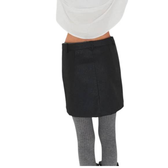 NEW DESIGNERS REMIX maya mini skirt in black - Picture 2 of 4